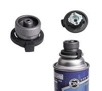 HUIOP Adaptateur de butane Cartouche de gaz Adaptateur de conversion de tête Buse Type de bouteille Type d'entrée Type de vis Lindale Valve Sortie