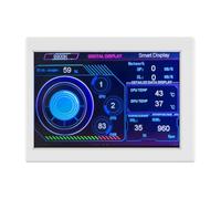 HUIOP Affichage du Moniteur IPS de 3 Moniteur IPS 3,5 Pouces Ordinateurs d'affichage Moniteur CPU GPU sous-écran Prise en du boîtier ABS Édition de thème DIY Mise à Niveau logicielle Gratuite