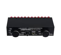 HUIOP Amplificateur commutateur sélecteur de haut-parleur 4 entrées 2 sorties ou 2 entrées 4 sorties Amplificateur de puissance Commutateur Sélecteur de haut-parleur 300 W par canal Distributeur