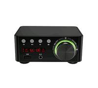 HUIOP Amplificateur numérique HiFi BT5.0 Amplificateur Numérique Mini Ampli Audio Stéréo 100W Récepteur Audio Puissance Sonore Double Canal Stéréo AMP USB AUX pour Cinéma Lecteurs de Carte TF TF Noir