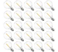 HUIOP Ampoule G40,A C230V Globe LEDs G40 Ampoules Lampe 25PCS E12 Base Socket Holder IP44 Résistance à l'eau Blanc Chaud pour String Light Home Party Décoration Mariage Fonction Portable