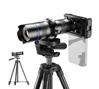 HUIOP APL-20-40XCR50 Télescope monoculaire Zoom 20-40X Téléobjectif en métal 50 mm Revêtement Multicouche 4K HD avec trépied et Clip de téléphone pour l'observation des Oiseaux/Observation des