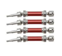 HUIOP Arbre de transmission avant et arrière en métal CVD de remplacement pour Arrma 1/8 Infraction MEGA 1/8 Vendetta 3S BLX Pièces de mise à niveau de voiture à distance, rouge,Arbre de transmission
