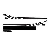 HUIOP Autocollant pour Capot De Portière Latérale De Voiture,5Pcs Côté Voiture Porte Capot Capot Rétroviseur Autocollant Rayures Autocollant Racing Stickers