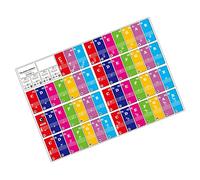 HUIOP Autocollants de clavier de Piano pour claviers à 37/49/ 61/88 touches amovibles colorés pour enfants débutants apprentissage de la pratique du Piano