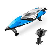 HUIOP Bateau RC télécommandé 50 km/h haute vitesse 2,4 GHz Bateau RC Cadeau pour adultes Accélérateur proportionnel Vol Réinitialisation d'alarme de batterie faible RC High Speed Boat