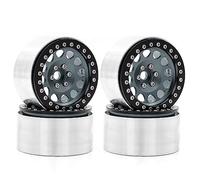 HUIOP Beadlock Lot de 4 jantes en alliage d'aluminium de 65 x 36 mm de rechange pour voiture télécommandée Trax4 Trax6 Axial Scx10 Rr10 Wraith Yeti 1/8 1/10, 65 x 36 mm