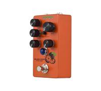 HUIOP BLACK JUICE Préampli de guitare effets Overdrive Gain de pédale / Augmentation des médiums / Volume / Aigus / Basses / Bouton 4 Modes DC 9V Interface d'entrée/Sortie 6,35 mm