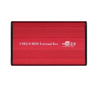 HUIOP Boîtier de Disque Dur USB2.0 vers IDE 2.5 '' Boîtier IDE HDD Boîtier de Disque Dur Portable Boîtier en Alliage d'aluminium HDD Rouge,Boîtier de Disque Dur