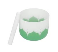 HUIOP Bol chantant en cristal de 20,3 cm avec maillet et joint torique en caoutchouc pour la fabrication de musique, la guérison, la méditation, le yoga, la décoration de la maison et du bureau