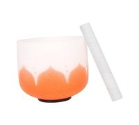 HUIOP Bol chantant en cristal de 20,3 cm avec maillet et joint torique en caoutchouc pour la fabrication de musique, la guérison, la méditation, le yoga, la décoration de la maison et du bureau