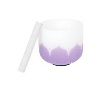 HUIOP Bol chantant en cristal de 20,3 cm avec maillet et joint torique en caoutchouc pour la fabrication de musique, la guérison, la méditation, le yoga, la décoration de la maison et du bureau