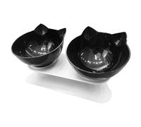HUIOP Bol de support, bol de nourriture pour chats, alimentation pour animaux, bol basique incliné à 15°, récipients de nourriture amovibles surélevés avec support