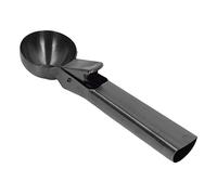 HUIOP Boule de Crème Glacée en Acier Inoxydable, Cuillère à Glace avec Gâchette Antiadhésive, Pic à Fruits et Poivre pour la Cuisson, Lavable au Lave-vaisselle (Noir)