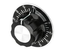 HUIOP Bouton Rotatif de Potentiomètre Solide et Robuste, Capuchon de Contrôle de Volume moleté avec Plaque D'échelle à Cadran Numérique, Ensemble de 5 Boutons et Plaques de