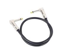 HUIOP Câble de Raccordement de Guitare à Angle Droit, Cordon Audio Anti-interférence à Faible Bruit 6.35mm pour Pédales D'effet Guitare, 1 X unité
