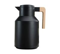 HUIOP Cafetière isotherme à double paroi avec poignée en bois Bouilloire isotherme à piston isolé pour garder au chaud et au froid