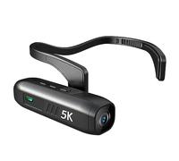 HUIOP Caméra Frontale 5K Caméra vidéo WiFi Portable Caméscope Webcam 30MP Anti-secousse IPX5 étanche avec Objectif Grand Angle 120 ° Prise en du contrôle APP pour l'enregistrement vidéo Vlog