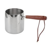 HUIOP Chauffe-Beurre, Petite Casserole avec Manche en Bois, Mini Faitout à Beurre en Acier Inoxydable pour Induction, Gaz, Cuisinières électriques, pour Chauffer Le Lait, Faire du