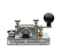 HUIOP e Pratique du Code Morse en Acier Inoxydable, Séquence de Touches Réglable, Station Radio CW pour Débutant, Télégraphe à Ondes Courtes