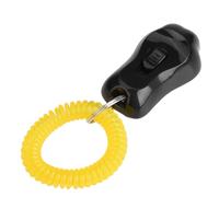 HUIOP Clicker de Dressage pour Chien de Compagnie, Matériau PC Haute qualité, 3 Vitesses Réglables, Bracelet en Caoutchouc Souple élastique, adapté aux Chats, Oiseaux, Chevaux (Noir)