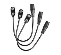 HUIOP Clip 3pcs 9V Battery Converter Snap connecteur 2.1mm * 5.5mm Femme Fiche pour Effet Guitare One Power Supply Spot,Câbles d'alimentation,Câble Adaptateur