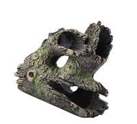 HUIOP Décoration de Tronc d'arbre d'aquarium, Design Unique et Vif, en Résine, Idéale pour Les Ornements 'Aquarium, Fournit Un Abri et Un Lieu de Divertissement pour Les Poissons (ST-004C)