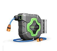 HUIOP Enrouleur de tuyau télescopique automatique pour lavage de voiture Support mural pour tuyau d'eau haute pression