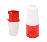 HUIOP Ensemble de Connecteurs Industriels IP44, Kit de Prise étanche triphasé à 4 Broches 32 A AC380-415 V avec Conception Anti-chute, Fils Dissimulés pour L'industrie, L', les