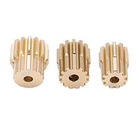 HUIOP Ensemble de Pignon de Moteur en Alliage D'aluminium pour Moteur sans Balais Voiture 1/10 RC, Engrenage Léger et Durable 3 Pièces pour Magasin Voiture RC et Utilisation en Extérieur (1 modèle)