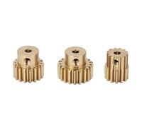 HUIOP Ensemble de Pignon de Moteur RC en Aluminium Haute Performance pour Moteur Brosse sans Balais Voiture 1/10 RC avec Arbre 3,175 Mm, Or, 3 X Pignon X Vis