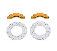 HUIOP Ensemble D'étriers de Frein de Voiture RC élégants et Réalistes, Améliorez Le Look de Votre Modèle avec des Disques en Alliage D'aluminium Réalistes, Robustes, Fabriqués avec (Or)