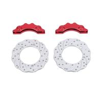 HUIOP Ensemble D'étriers de Frein de Voiture RC élégants et Réalistes, Améliorez Le Look de Votre Modèle avec des Disques en Alliage D'aluminium Réalistes, Robustes, Fabriqués avec (Rouge)