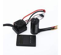 HUIOP Étanche 3670 2650KV, Étanche 3670 2150KV Brushless Motor 120A Brushless ESC Programmation Carte Combo Set pour 1/8 Télécommande Voiture Camion,Étanche 3670 2150KV