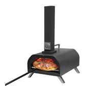 HUIOP Four à pizza, four à pizza en plein air, four à pizza portable à granulés de bois en acier inoxydable avec intégré pour le camping à l'extérieur de la cuisine du patio arrière