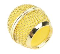 HUIOP Grille de Remplacement de Tête Microphone en Maille, pour SM58LC SA M30, Grille Résistante aux Bosses pour Artistes, Diamètre 1,22 Pouces, Couleur Argent (Or)