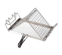 HUIOP Grille-pain pliable pour camping, grille-pain en acier inoxydable, étagère pour camping, randonnée, pique-nique, grille-pain