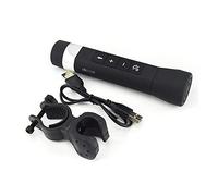 HUIOP Haut-Parleur BT,en Plein Air sans Fil BT Haut-Parleur Portable Haut-Parleur De Vélo avec Lampe De Poche LED 1200Mah Power Bank Haut-Parleur Étanche avec Microphone Torche De Musique