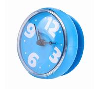 HUIOP Horloge Murale à Ventouse étanche pour Salle de Bain, Cuisine (Bleue)