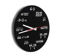 HUIOP Horloge Murale Drôle et Stimulante pour Exercices Cérébraux, Accessoires de Bureau à Domicile au Design Moderne, pour Professeur de Mathématiques