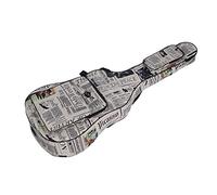 HUIOP Housse de transport en tissu Oxford 600D résistant à l'eau style journal avec sangles rembourrées à double couture pour guitare folk acoustique classique de 104 cm, tendance