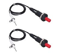 HUIOP HUIOP Allumeur Piezo, Bouton Poussoir 1 Sortie 2 avec Fil d'Aiguille d'Allumage 1 Mètre, Matière Plastique, Allumage Piezo Sortie 2 pour Cuisinière à Gaz Four Chauffage Cheminée Barbecue