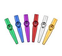 HUIOP Instrument de musique Kazoo en alliage d'aluminium, 6 pièces, pour enfant et adulte débutant