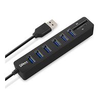 HUIOP JDL-HSD8 USB Hub Combo Splitter 3/6 ports en option USB 2.0 High Speed Mini 2 en 1 SD TF Lecteur de carte d'ordinateur portable