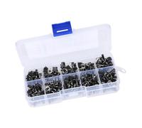 HUIOP Kit de Commutateur Tactile 200 Pièces, Pièces de Matériel D'accessoires Industriels pour Stabilisateur Tension IC avec Kits D'interruption 10 W, Interrupteur à Bouton- (2009cs)