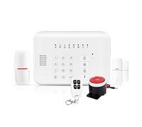HUIOP Kit de système d'alarme de sécurité Cadran automatique GSM + WiFi Système d'alarme sans fil de sécurité pour la maison Système d'alarme de sécurité pour la maison GSM Détecteur de mouvement Se