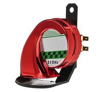 HUIOP Klaxon universel,Universel De Voiture Moto Moto De Bateau De Bateau 130DB Électrique Fort Escargot Air Horn Siren Étanche 12 V Rouge