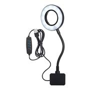 HUIOP Lampe LED pour Aquarium,DC 5V 7W 18 LED Aquarium Light Fish Jar Pince Clip Voir Lampe Actionné par USB 3 Couleurs d'éclairage modifiables 10 Niveaux Luminosité réglable Dimmable Flexible