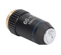 HUIOP Lentille D'objectif de Microscope 60X pour Interface de Laboratoire Biologique 20,2 Mm, Protection des Ressorts, Prévention la Corrosion, Image Lumineuse, avec Rebond