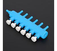 HUIOP Lot de 2 Séparateurs d'air pour Aquarium, Matière Plastique, Longue Durée de Service, Belle Apparence, Facile à Utiliser, Conçu pour Aquarium, Séparateur 2 Voies, Bleu Blanc, 5 Types